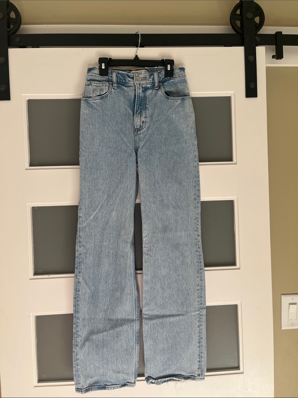 Abercrombie & Fitch the 90s relaxed Jean high rise Light Blue Flare Wide-Leg